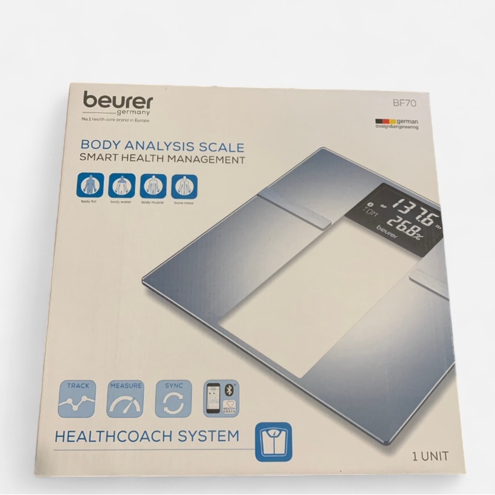 Beurer BF70 Smart Scale for Body Weight/Fat/Water/Mass Up To 400 lb Bariatric